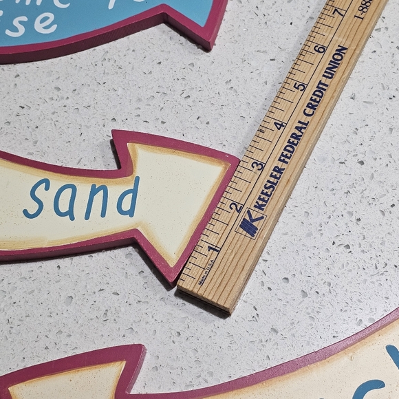 4 Wood Signs Beach โฑ๏ธ Sea ๐ Sun ๐ & Sand Welcome to Paradise L๐K Art - Picture 4 of 14